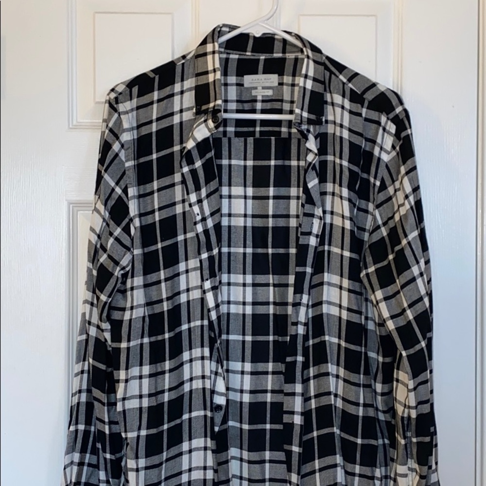 Men’s Zara plaid shirt large